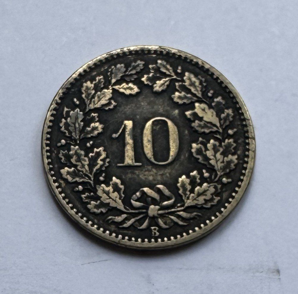 Alle Münzen: 1871 10 Rappen ss+ – Gebraucht aus Kirchberg SG von Helveticus00 1