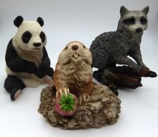 Vintage Castagna Figuren Set – Biber, Waschbär, Panda