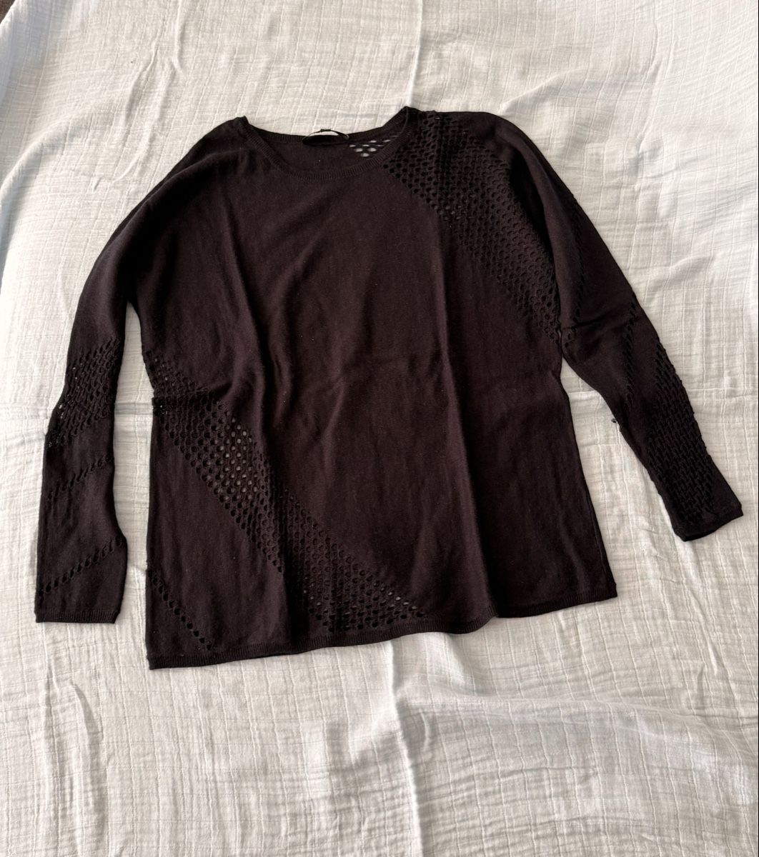 Maje Maglioni & Felpe: Damen Pullover blau Maje mit Lochmuster – Usato da Pfäffikon SZ venduto da udyrfrykte