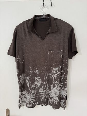 Diesel Black Gold Herren Poloshirt braun Gr XXL mit Print