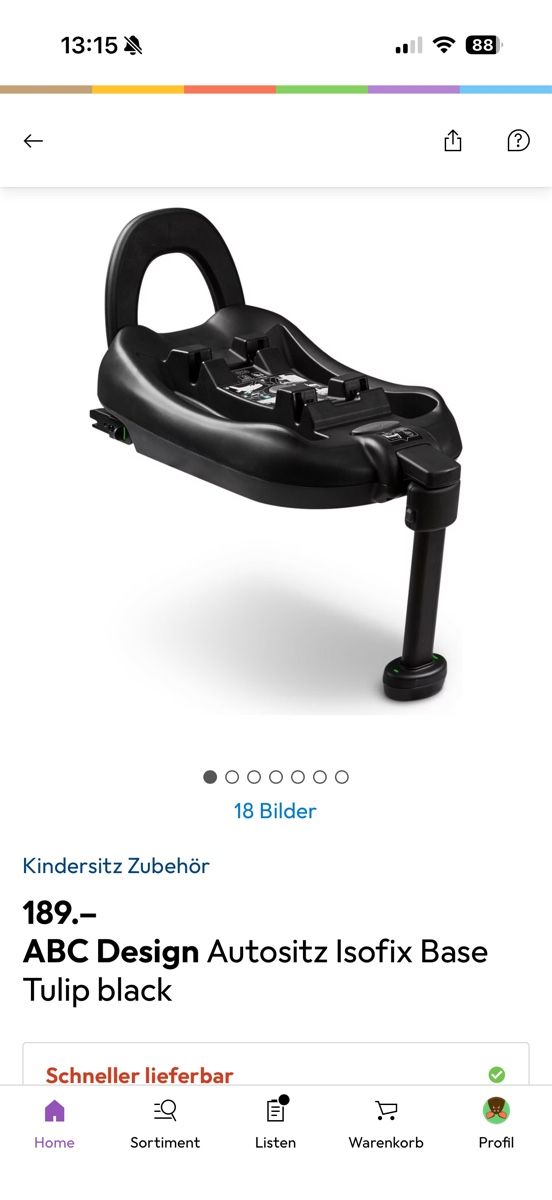 ABC Design Sièges auto: Abc Design - Autositz Isofix Base Tulip Black – D'occasion à Rheinfelden par Vee_St 3