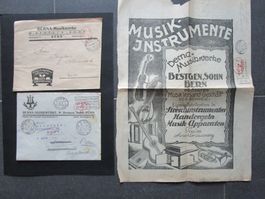 1924/26: div Dokumente MUSIKINSTRUMENTE