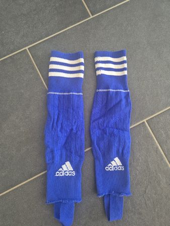 Fussballstutzen, Adidas blau/weiss, Top Zustand!