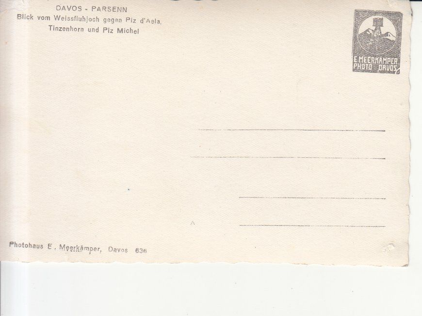 Cartoline postali: Parsenn ca. 1930 – Usato da Bürglen TG venduto da StampGraf 1