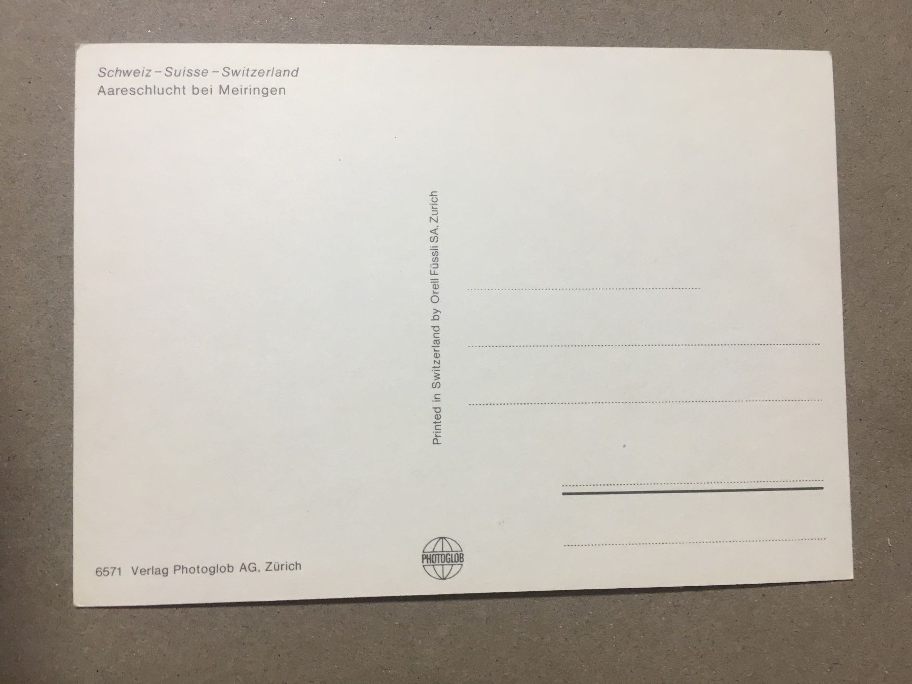 Cartoline postali: Meiringen Aareschlucht mehrbildrig mit Postauto – Usato da Küttigen venduto da Melisch1000 1