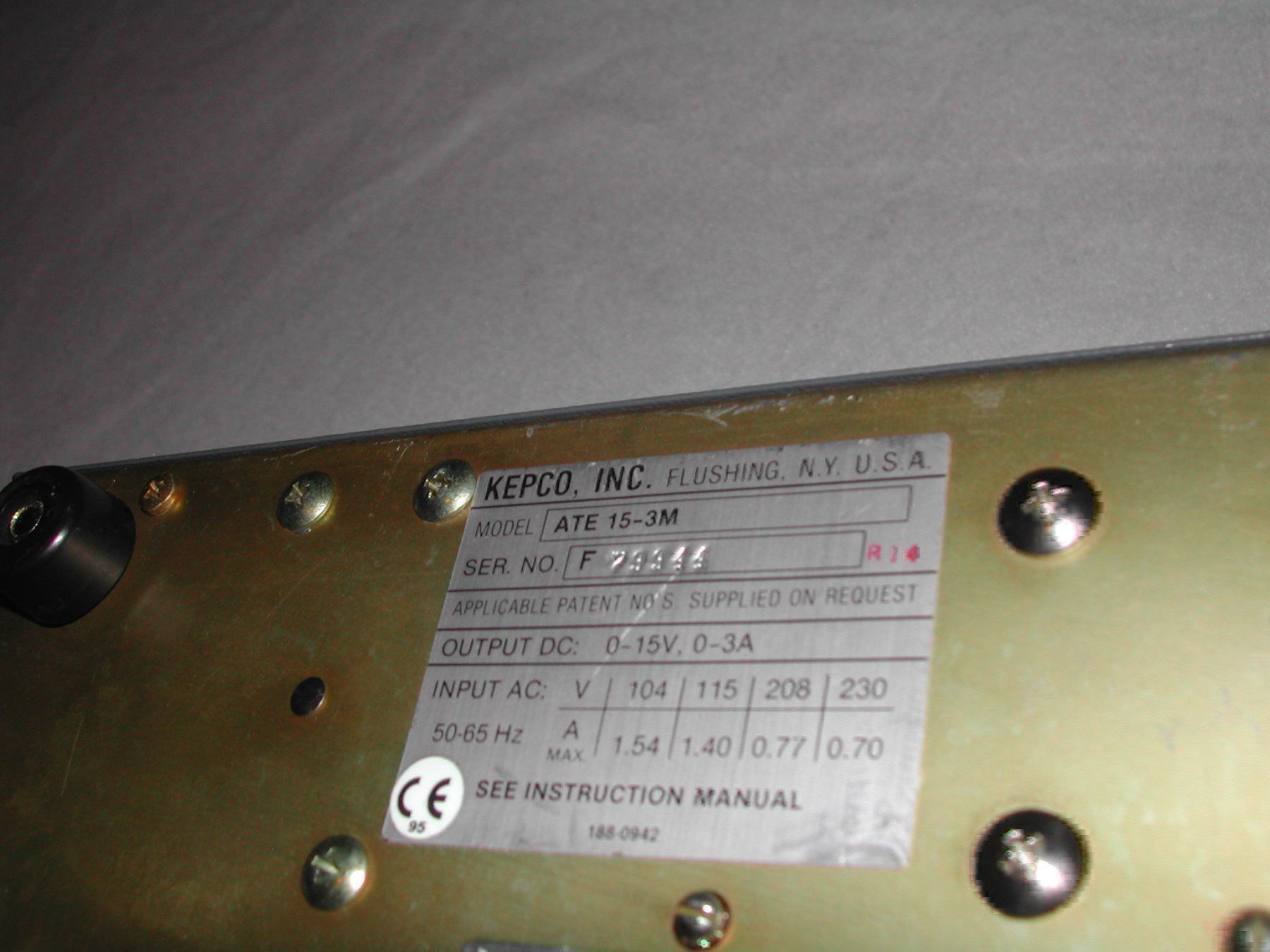 Misurare: Stromversorgungsquelle Kepco ATE 15-3M – Nuovo (secondo la descrizione) da Trun venduto da Romi066 2