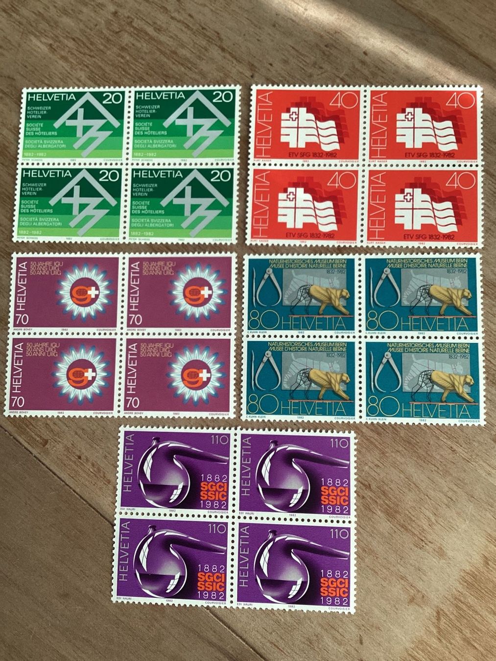 Tutti i francobolli: Serie 1982 Briefmarken postfrisch 4er Blöcke – Nuovo (secondo la descrizione) da Seftigen venduto da Muggelwomb