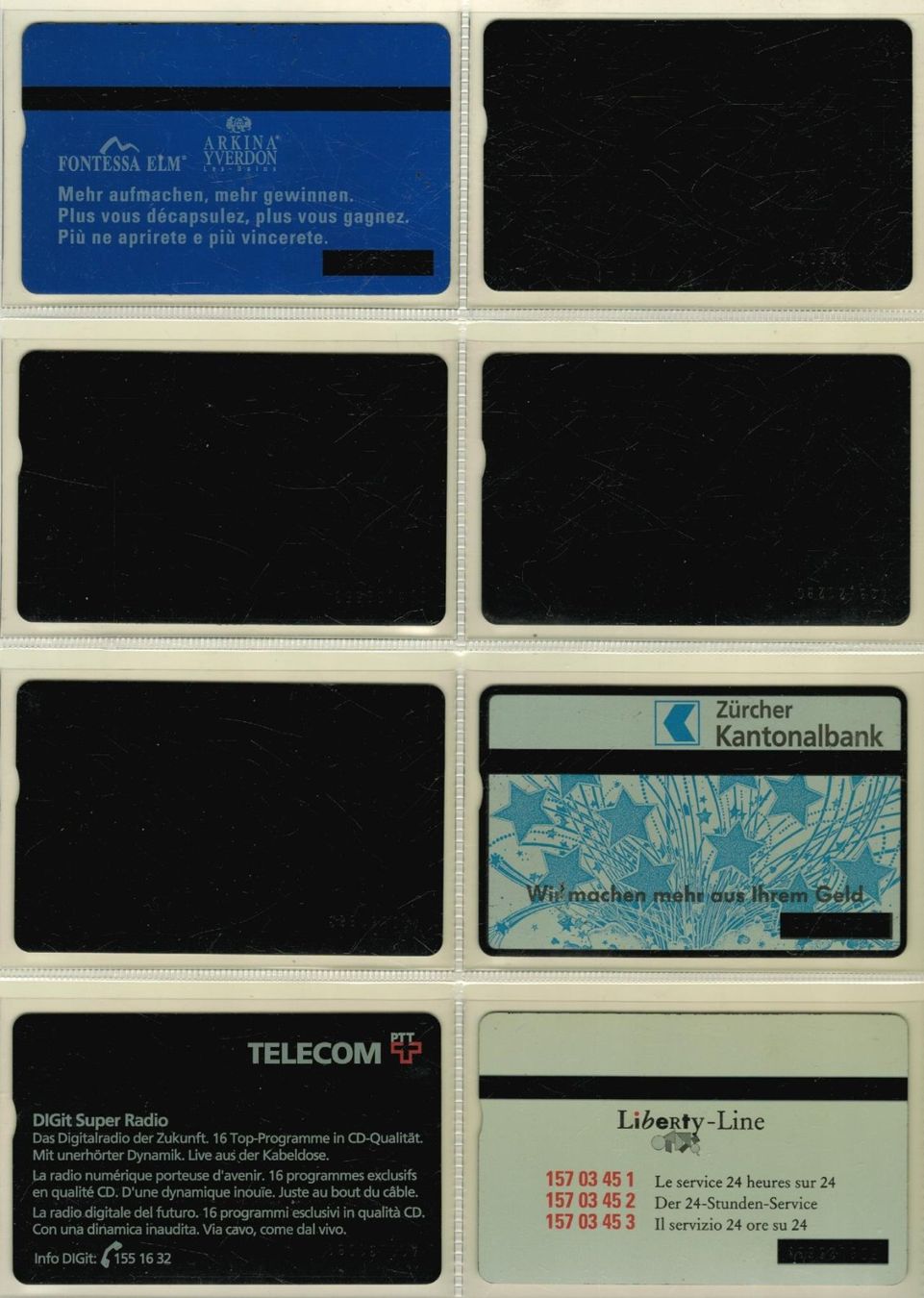 Schede telefoniche: 8 Taxcards – Usato da Zürich venduto da Tolima194 1