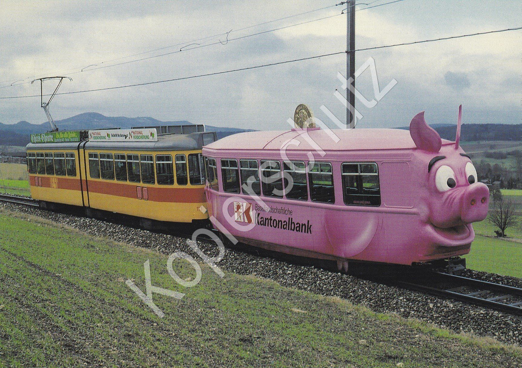 Cartoline postali: Strassenbahn Basel BLT B3 1338 + Be 4/6 113 – Usato da Ettingen venduto da Pantograph163