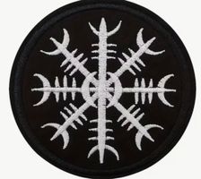 Viking Aegishjalmr Runes Mithologie Patch Aufnäher