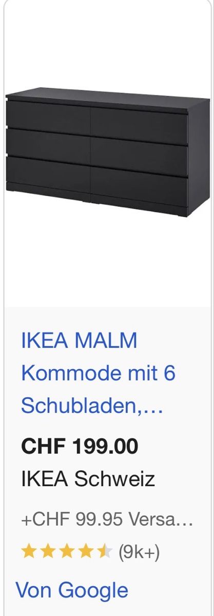 Ikea Cassettiere: IKEA MALM Kommode, Schwarz – Usato da Itingen venduto da Oli_Sarbach 2