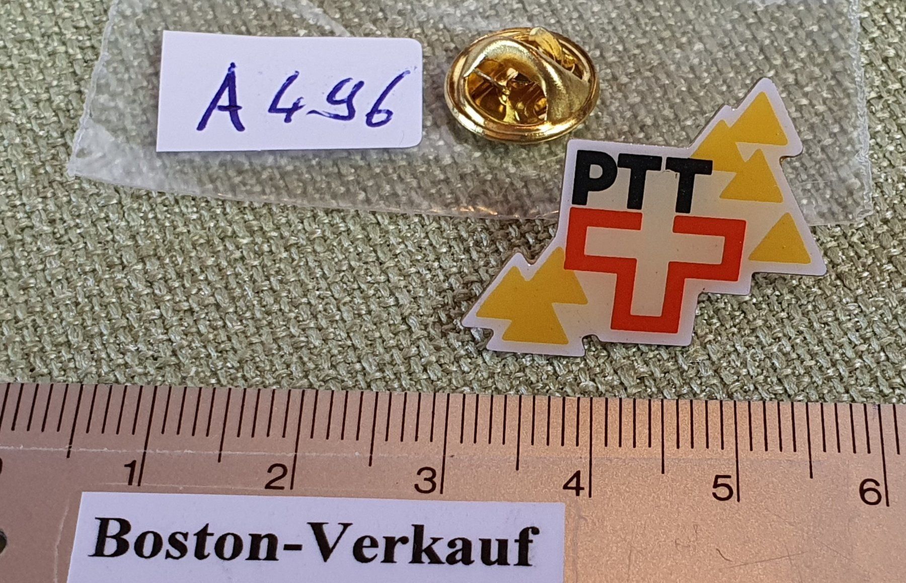 Plaketten & Abzeichen: A496 - Pin PTT Die Post Signet Logo – Gebraucht aus Reinach BL von Boston-Verkauf 2