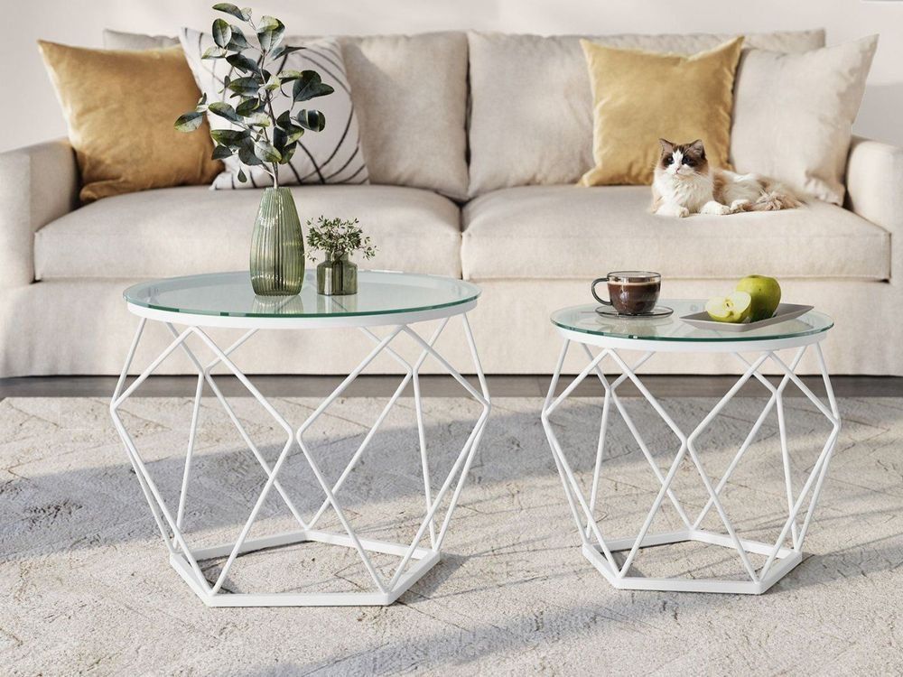Tavoli: Couchtisch rund 2er Set Wohnzimmertisch ARTEMIS – Nuovo e nell'imballaggio originale da Lachen SZ venduto da MAMORU-MOEBEL 1