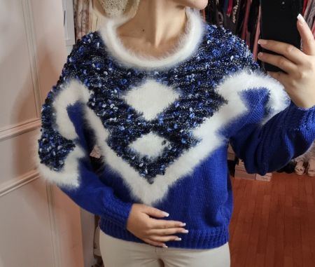 Vintage 80er Jahre Anny Blatt Pullover Mohair, Soie , Angora