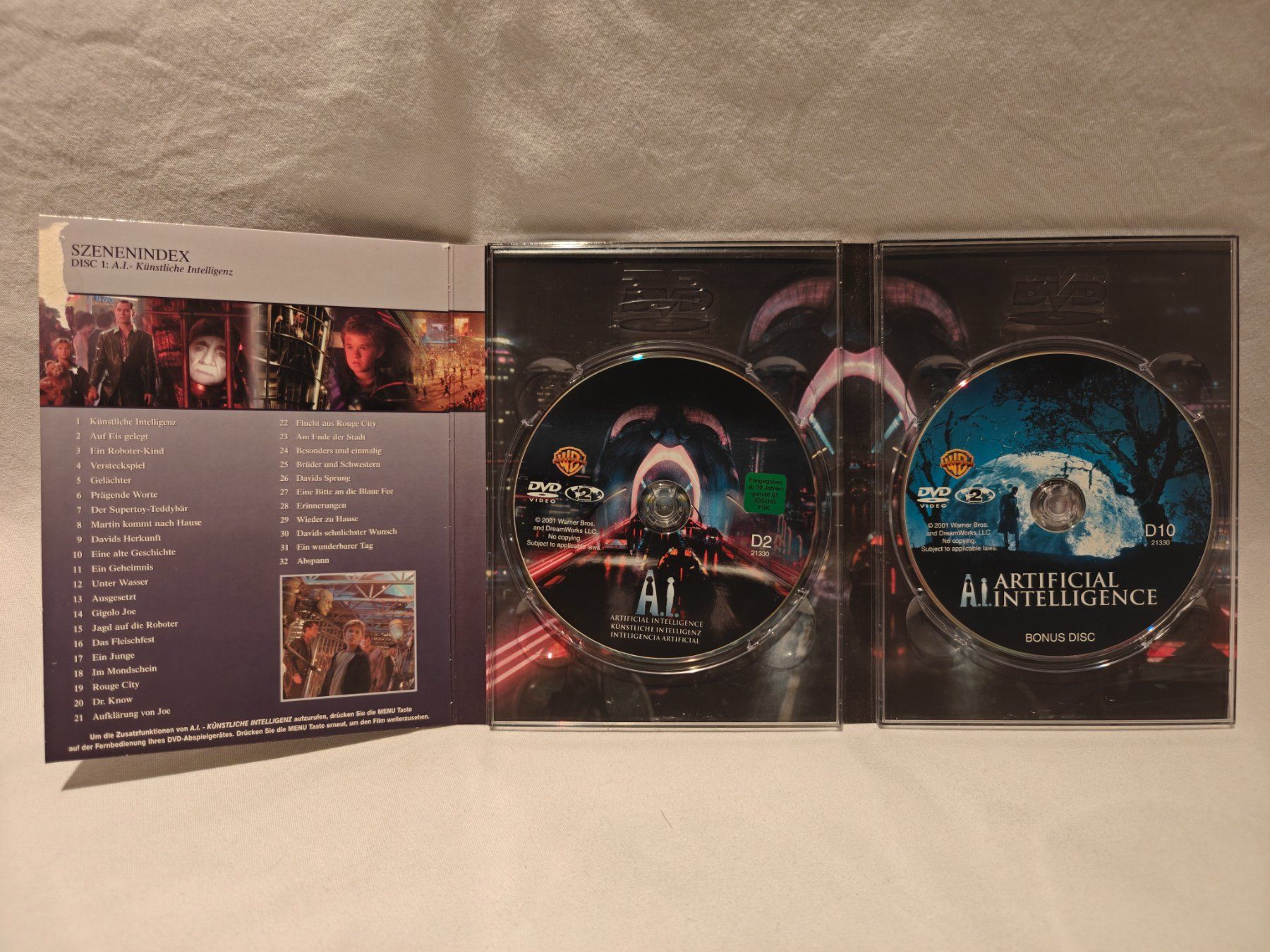 Tutti i DVDs: A.I. Künstliche Intelligenz 2-Disc Set – Usato da Gutenswil venduto da Vulcano21 1