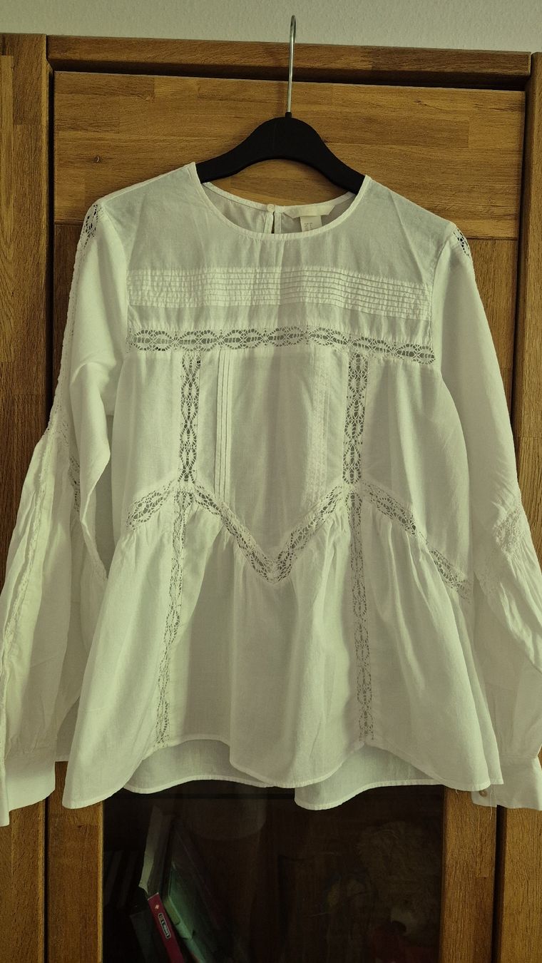 H&M Camicette: H&M Bluse Weiss Gr. 34, Sommer Bluse mit Spitze! – Usato da Winterthur venduto da ann_7lxx 4