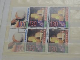2004 Viererblöcke KÄSE ET-STEMPEL    AB 1FR