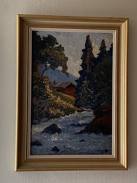 Dipinti: Tableau rivière de montagne  – Usato da Renens VD venduto da the_j68r