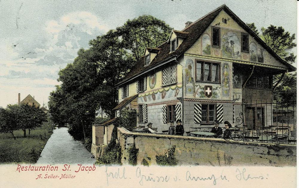 Restauration ST. JACOB Basel BS gel. 1907! (Gebraucht) in Hergiswil NW ...