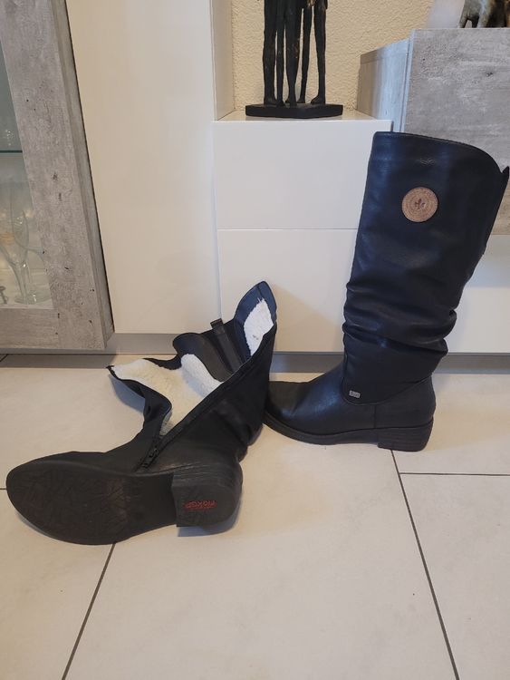 Winterstiefel,warm gefüttert, schwarz, Grösse 39, Top! (Gebraucht