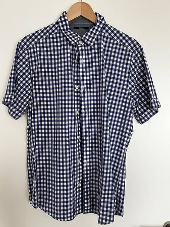 Kariertes Indigo Hemd, neu, Gr. M
