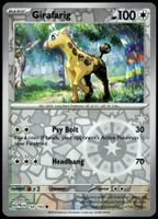 Pokémon Girafarig 154/193 Rev. Holo  EN SV02 Paldea Evolved