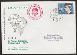 Ballon Schweiz 1977 Bern Muri Luftpost