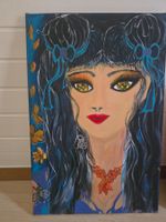 Peinture acrylique 40/60, La dame au Lys