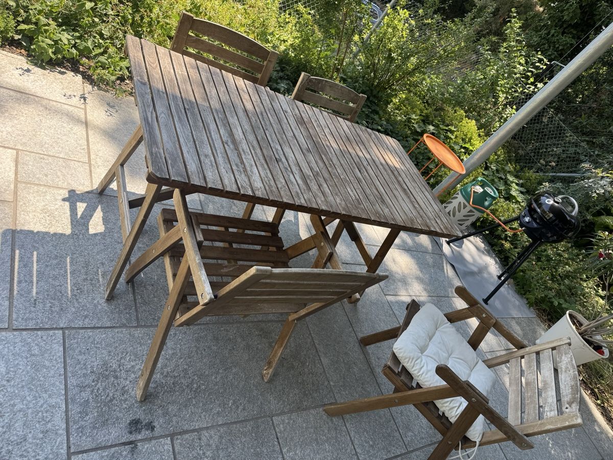 Tavoli: Gartentisch Holz mit 4 Stühlen – Usato da Zürich venduto da car_zzr5 2