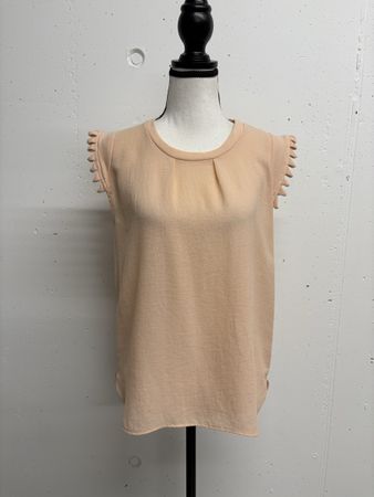 MAJE Top ärmellos Gr. 36 nude beige