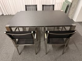 Granit Tisch mit Stühle Gloster 