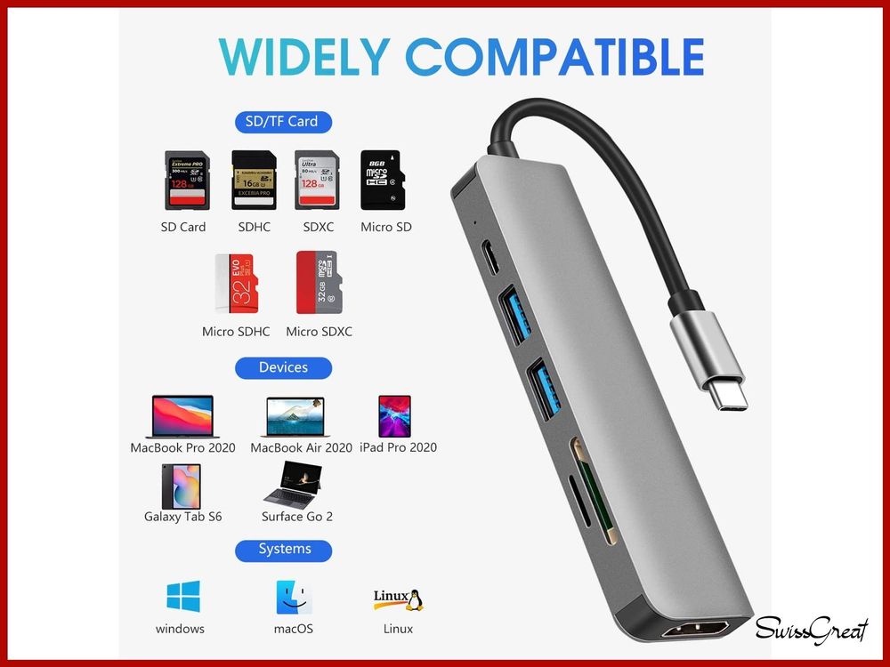 UCDP6 ELITE MINI 4-IN-1 USB-C HUB 4K HDMI PD 3.5MM MBEAT MB-UCD-P6