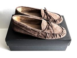 NEU* MASSIMO DUTTI Mokassin in braunem Wildleder Grösse 40