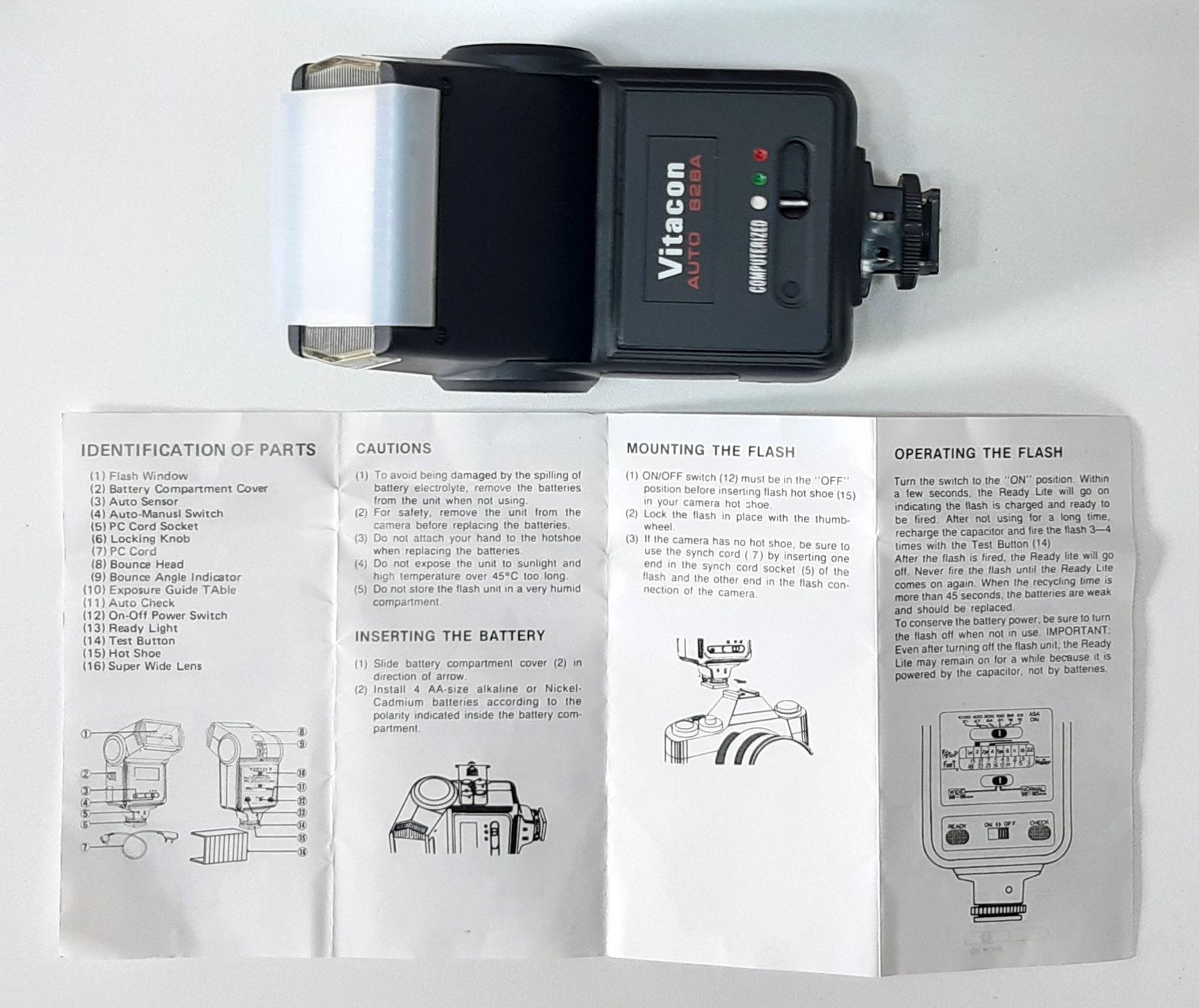 Flash: Flash Electronic Vitacon 828A-Flash Electronic Vitacon 828A – Usato da Savagnier venduto da Marderuth 5