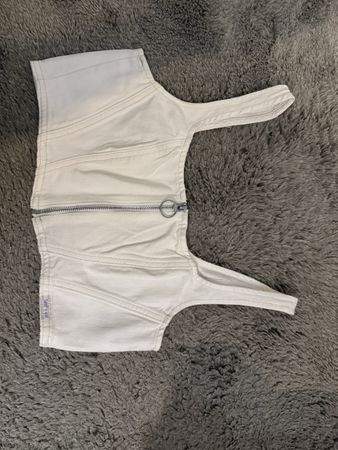 Weisses jeans Top, ideal für den Sommer! Grösse 38