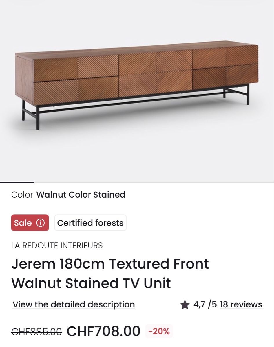 La Redoute Mobili TV: La Redoute JEREM TV Möbel / Kommode – Nuovo (secondo la descrizione) da Zürich venduto da di_archive 4
