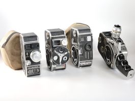 lot 4 x Bolex camera 8mm
