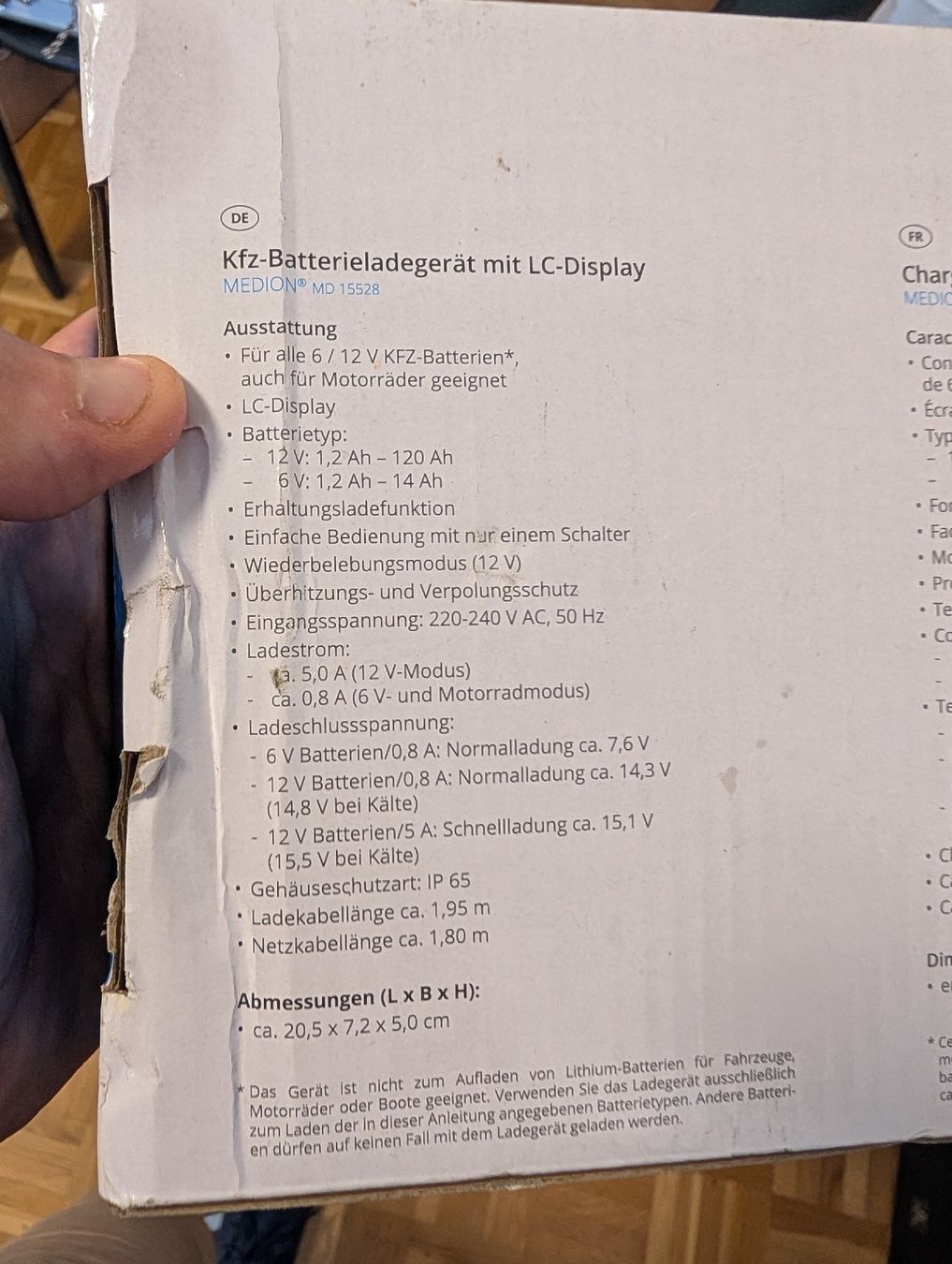 Batterie-Ladegeräte: Kfz-Batterieladegerät mit LC-Display – Neu und originalverpackt aus Roggwil BE von MA-4900 1