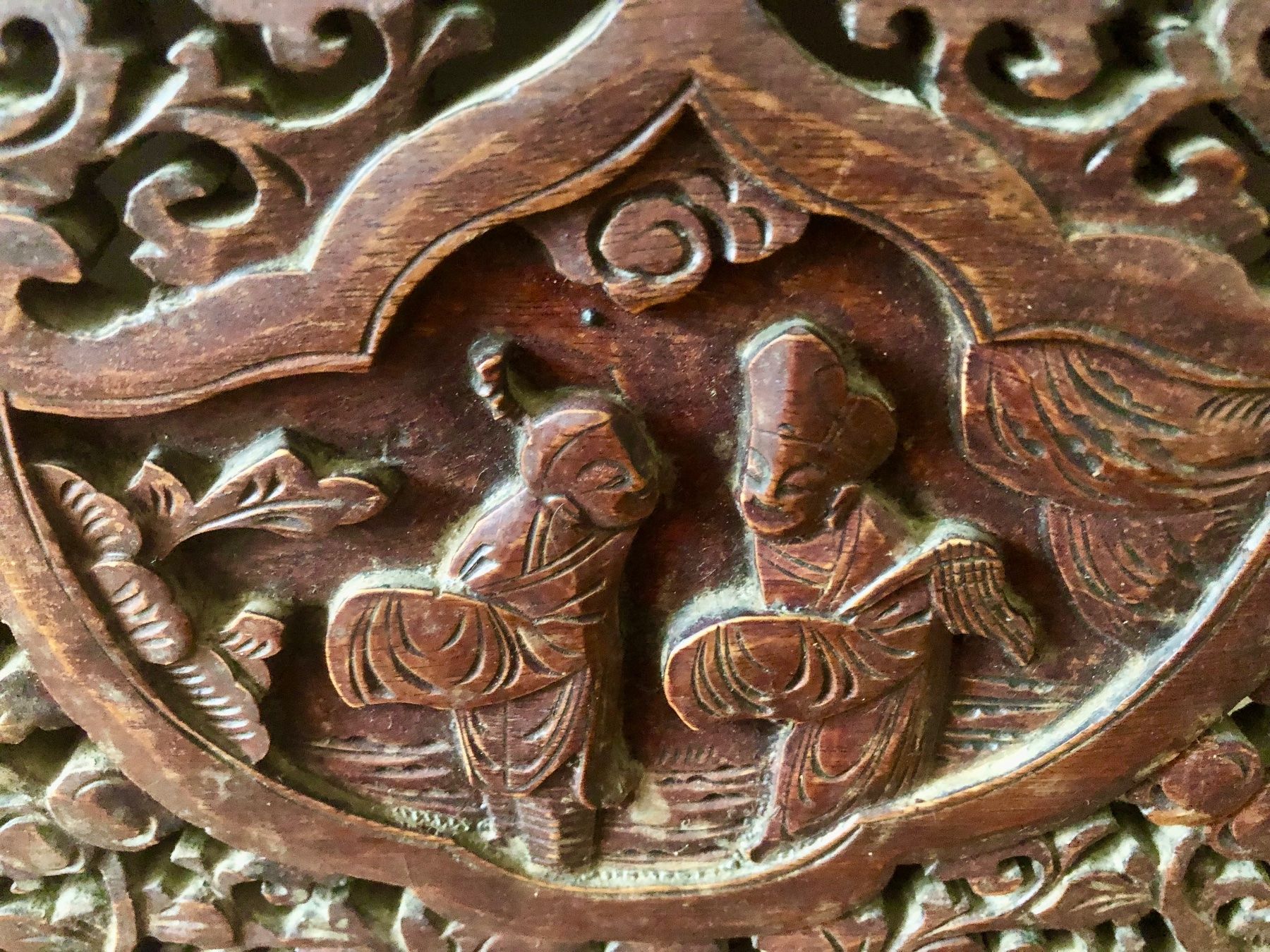 Articoli in legno: 2 China Holz-Paneele Relief geschnitzt alt – Usato da Basel venduto da chinarh891 8