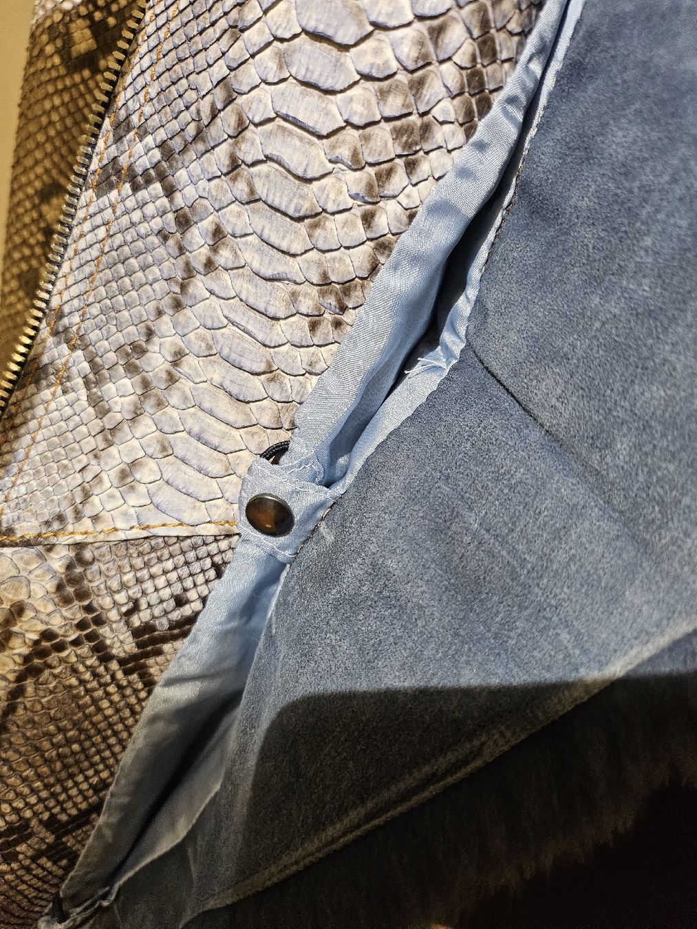 Jacken: Veste femme, cuir python et furure chinchila. M – Neu (gemäss Beschreibung) aus Rotkreuz von SiSi-13 4