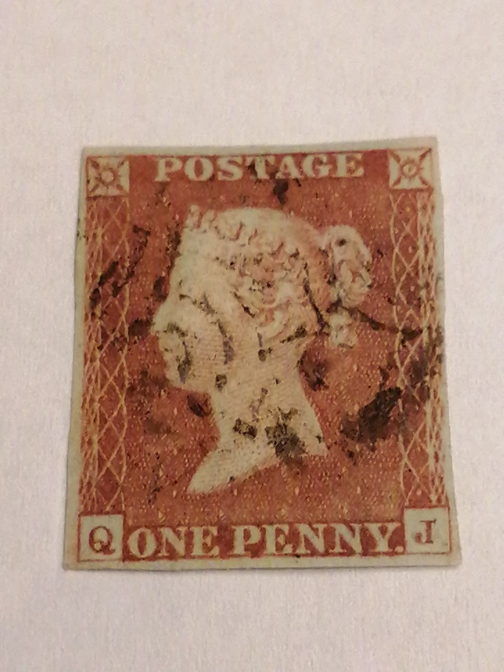 Alle Briefmarken: One Penny Red 1841, Platte 19 – Gebraucht aus Happerswil von tschergi