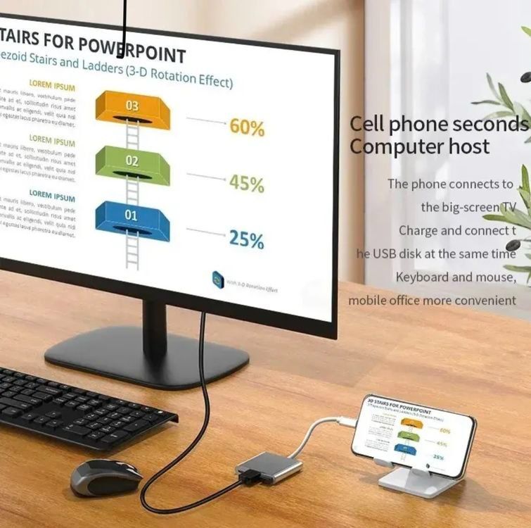 Adattatori: USB-C Adapter mit 4K HDMI + USB-C + USB-A Port / USB 3.0 – Nuovo e nell'imballaggio originale da Uster venduto da -FPS- 4