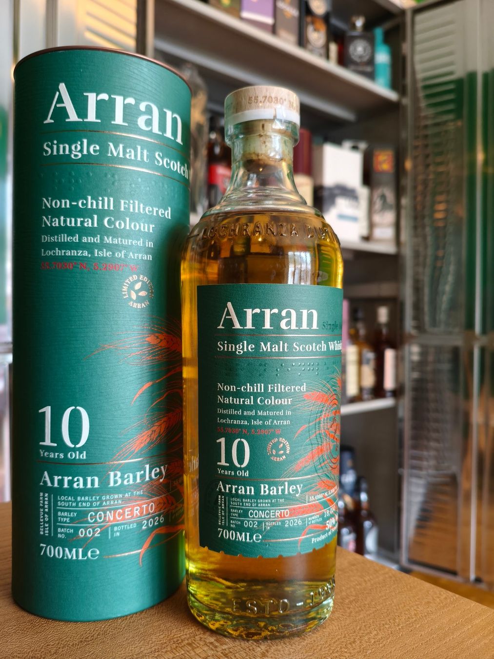 Arran Bevande alcoliche: Arran Barley 10 | Batch 002 | 2026 | 50% – Nuovo e nell'imballaggio originale da Trimbach venduto da WhiskyLooser 2