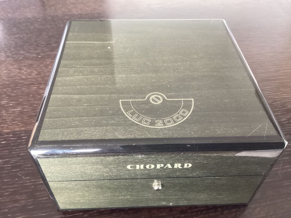 Écrin De Présentation Chopard – Boîte à Montre Luxe – Cuir Bleu Marine – 1 Place