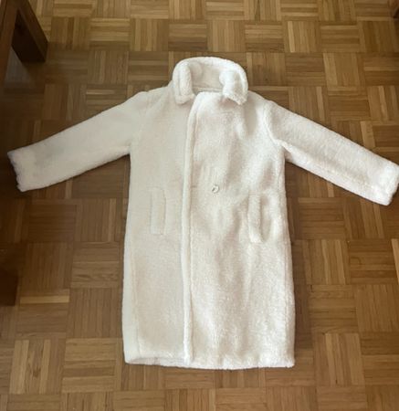 Weisser Teddyfell Mantel Kuschelig warm!