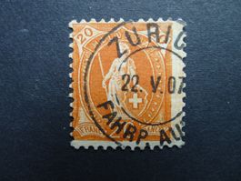 1905 Nr. 86A Ret. 8 mit Vollstempel von ZÜRICH