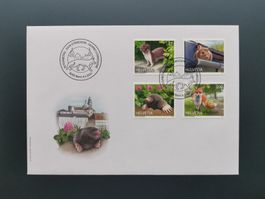 Schweiz FDC Sondermarken Tiere in der Stadt, 2021