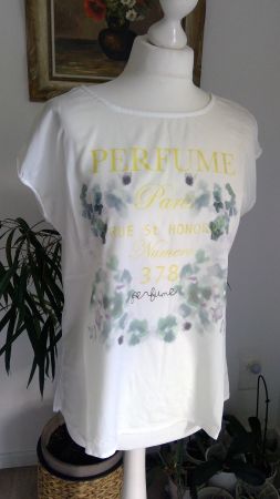 T-shirt blanc ORSAY motifs PERFUME, taille L