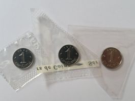 1 Centime 1973-74-75 Fleurs de Coins