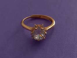 Vergoldet Ring, verstellbar (54 bis 60)